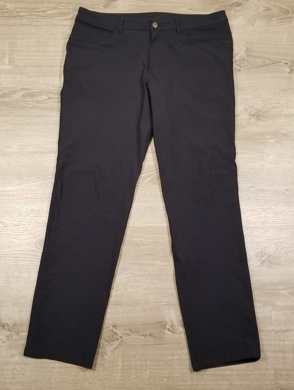 Lululemon ABC Pants Mens 38x34 Black Classic Fit 5 Pocket Stretch Warpstreme